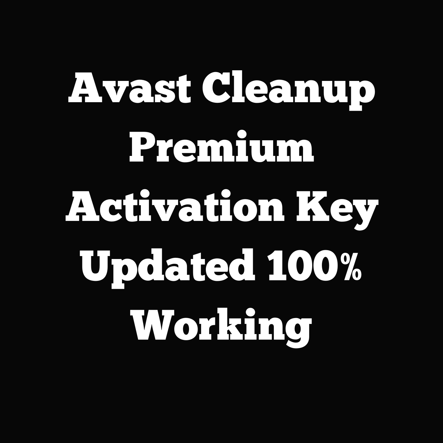 Avast Cleanup Premium Activation Key