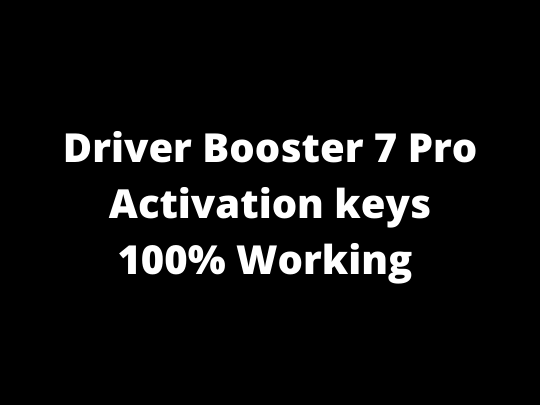 driver booster key